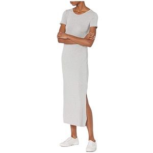 360 Sweater maxi dress slit side short sleeves size S